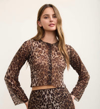 Load image into Gallery viewer, Sheer Leopard Button Up
