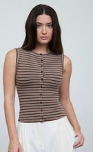 Load image into Gallery viewer, Striped Button Tank
