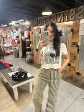 Load image into Gallery viewer, Denim Leopard Striped Pants

