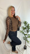 Load image into Gallery viewer, Leopard Cuff Denim Jeans
