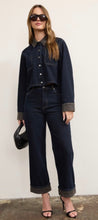 Load image into Gallery viewer, Leopard Cuff Denim Jeans
