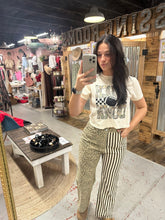 Load image into Gallery viewer, Denim Leopard Striped Pants

