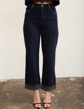 Load image into Gallery viewer, Leopard Cuff Denim Jeans
