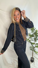 Load image into Gallery viewer, Denim Leopard Cuff Jacket
